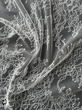 Dentelle Raschel blanche - P223