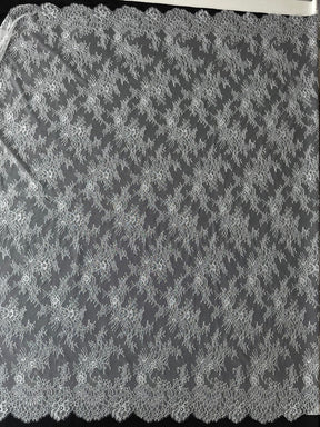 Dentelle Raschel blanche - P223