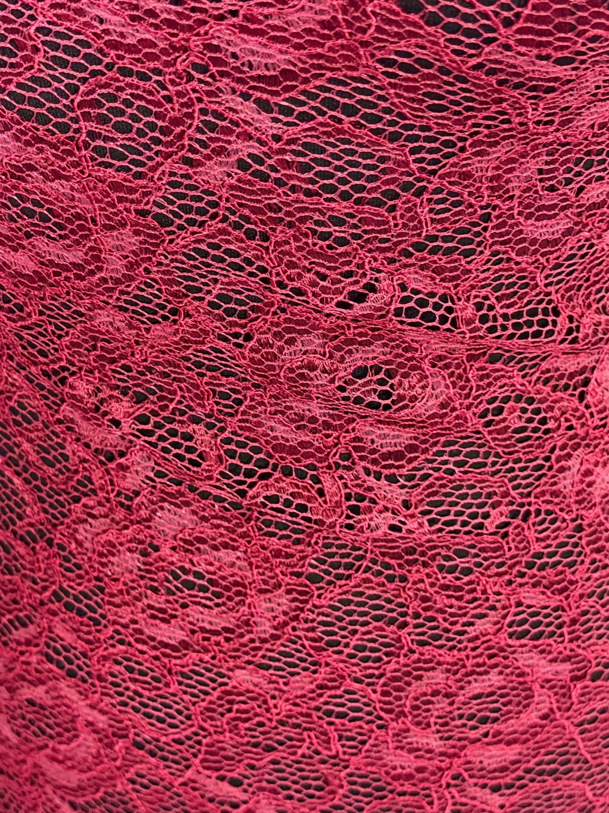 Dentelle extensible cordée lie de vin - P619
