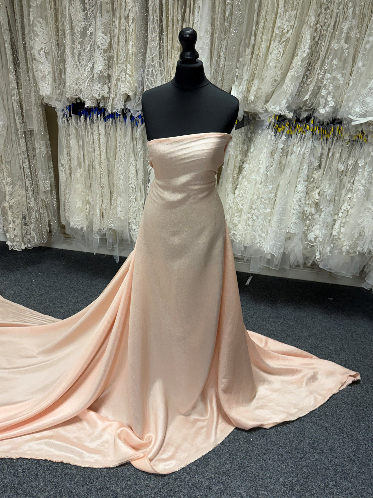 Peach Viscose Blend Fabric  - Ferrari