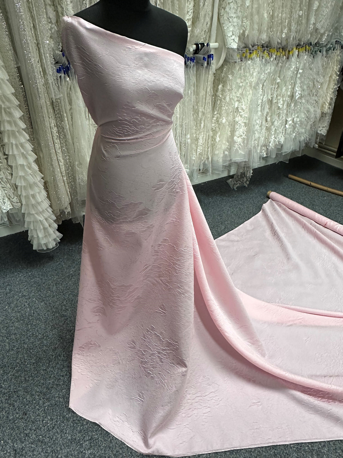 Jacquard texturé rose - Olivia (CF)