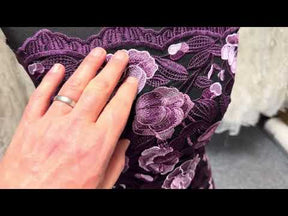 Dentelle brodée violette - EB5024