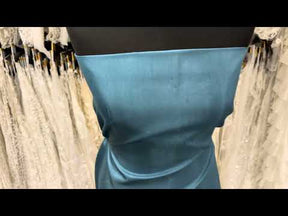 Dupion en satin de polyester bleu sarcelle - Clarté (P967)