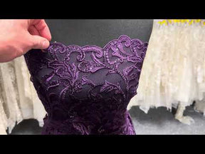Dentelle brodée de paillettes violettes – Richina