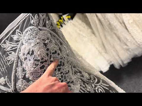 Dentelle perlée ivoire - Kelly
