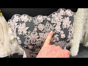 Dentelle brodée rose pâle - EB3053