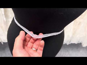 Dentelle festonnée française blanche - T923
