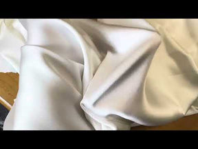 Satin Stretch Polyester Ivoire - Contrary