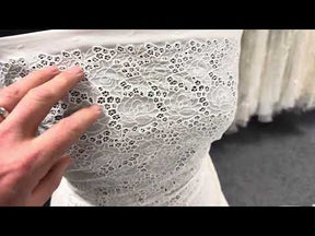 Coton brodé ivoire - EB6001