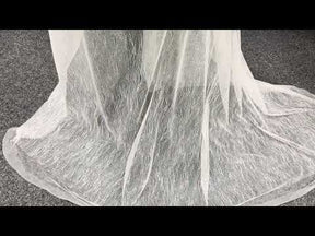 Tulle pailleté ivoire - Ondulation (CF)