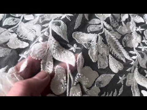 Dentelle brodée de perles ivoire - Cheney