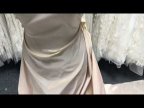 Taffetas polyester champagne/doré - P600