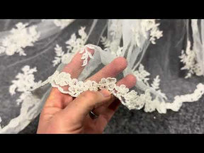 Dentelle cordée ivoire sans perles - Naomi (CF)