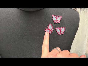 Applique papillon bordeaux clair - M1