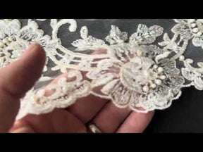 Dentelle perlée ivoire - Languid