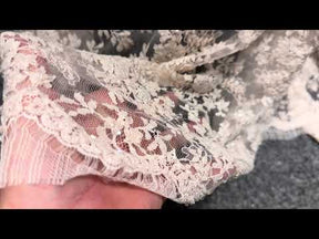 Dentelle de Chantilly perlée Oyster - P298