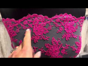 Dentelle rose bonbon - Philippa.