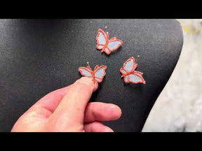 Applique papillon orange brûlé - M1
