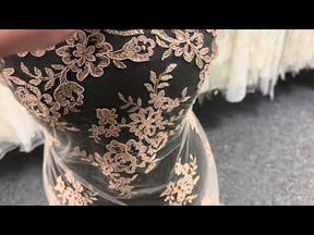 Dentelle cordée ivoire sans perles - Naomi (CF)