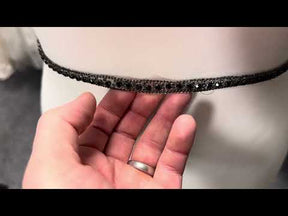 Garniture perlée noire - EH1015