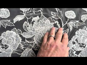 Dentelle brodée embellie de sequins ivoire - Destry