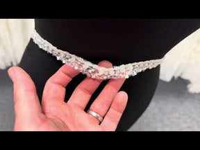 Galon de perles et de sequins ivoire - T929