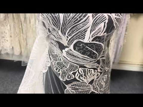 Dentelle à Paillettes Brodées Ivoire - Hiranna