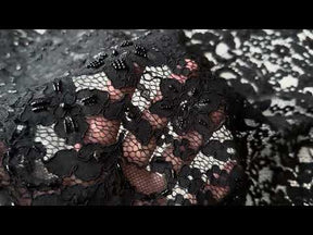 Dentelle noire perlée et cordée - Autriche