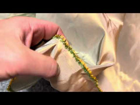 Taffetas polyester vert/doré - P600