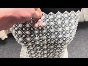 Tulle brodé de perles ivoire - EB1059