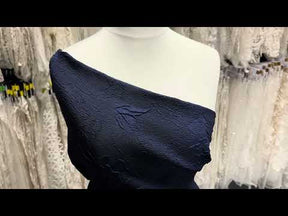 Jacquard cloqué marine - Résultat