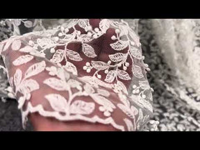 Dentelle brodée ivoire - EB5050