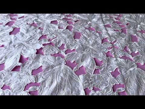 Satin découpé au laser ivoire - Ellis
