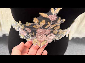 Bordure en dentelle rose poudree – Jessica.