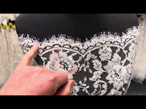 Dentelle de Chantilly perlée ivoire - Romilly