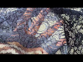 Dentelle cordée bleu arabe - Tocca