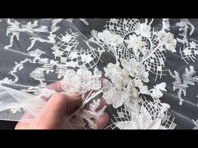 Dentelle brodée ivoire - Vida