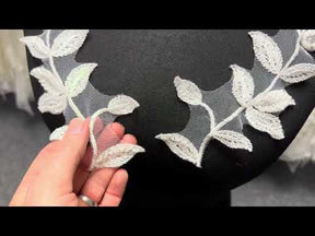 Appliques en dentelle brodée de perles ivoire - Dudgeon