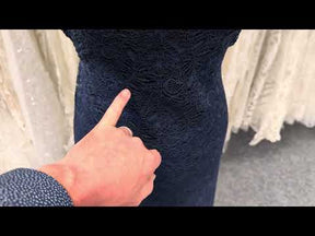 Dentelle cordée bleu arabe - Tocca