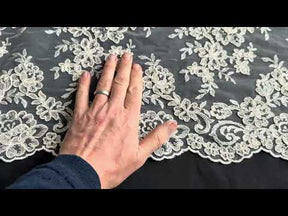 Dentelle cordée ivoire sans perles - Nightfall