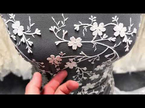 Dentelle brodée 3D ivoire - Kobi