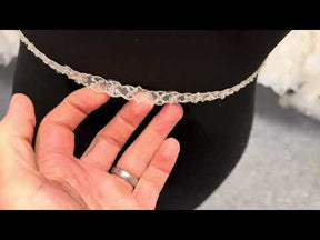 Bordure de perles et sequins ivoire - T148
