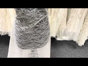 Dentelle Raschel ivoire - P412