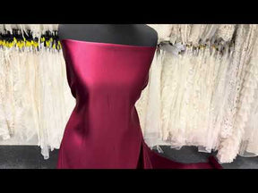 Satin duchesse en polyester marron - Contessa