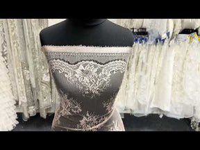 Dentelle Italienne 100% Soie Rose Antique - P272