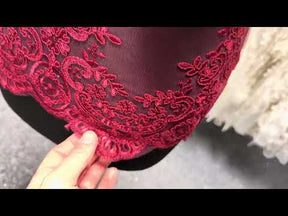 Passementerie en dentelle cordée - Couleur vin - T623