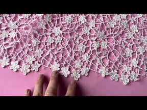 Dentelle guipure perlée ivoire - Minuet