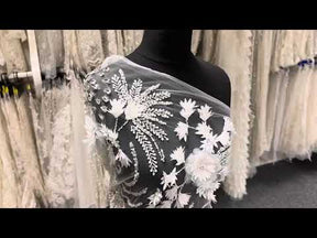 Dentelle de mariée 3D ivoire - Winnifred
