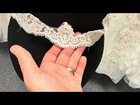Galon de dentelle festonnée ivoire - T881
