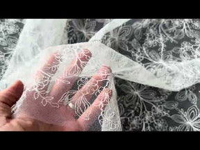 Dentelle brodée ivoire - EB5026